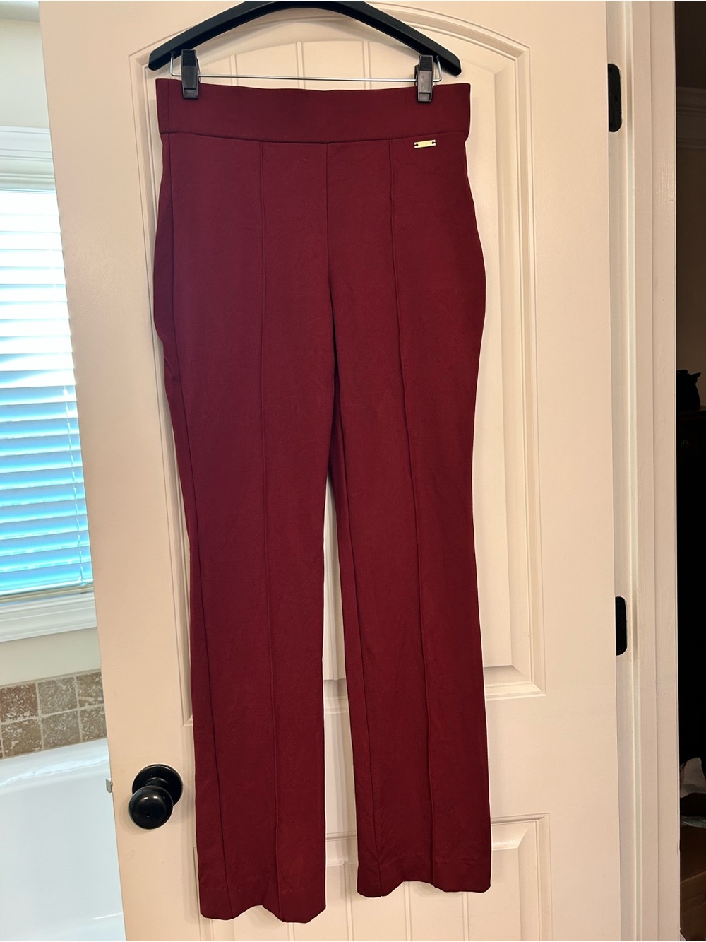 Jones New‎ York Maroon Straight-Leg Ponte Trousers